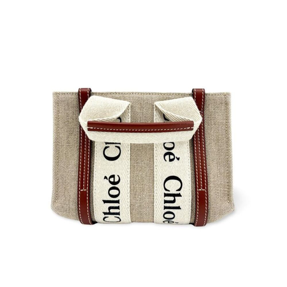 Chloé Mini Woody Tote Bag Brown
